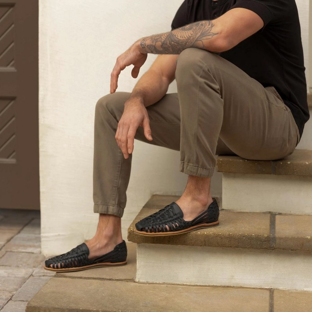 Nisolo Black Leather Sandals - Picture 2 of 6